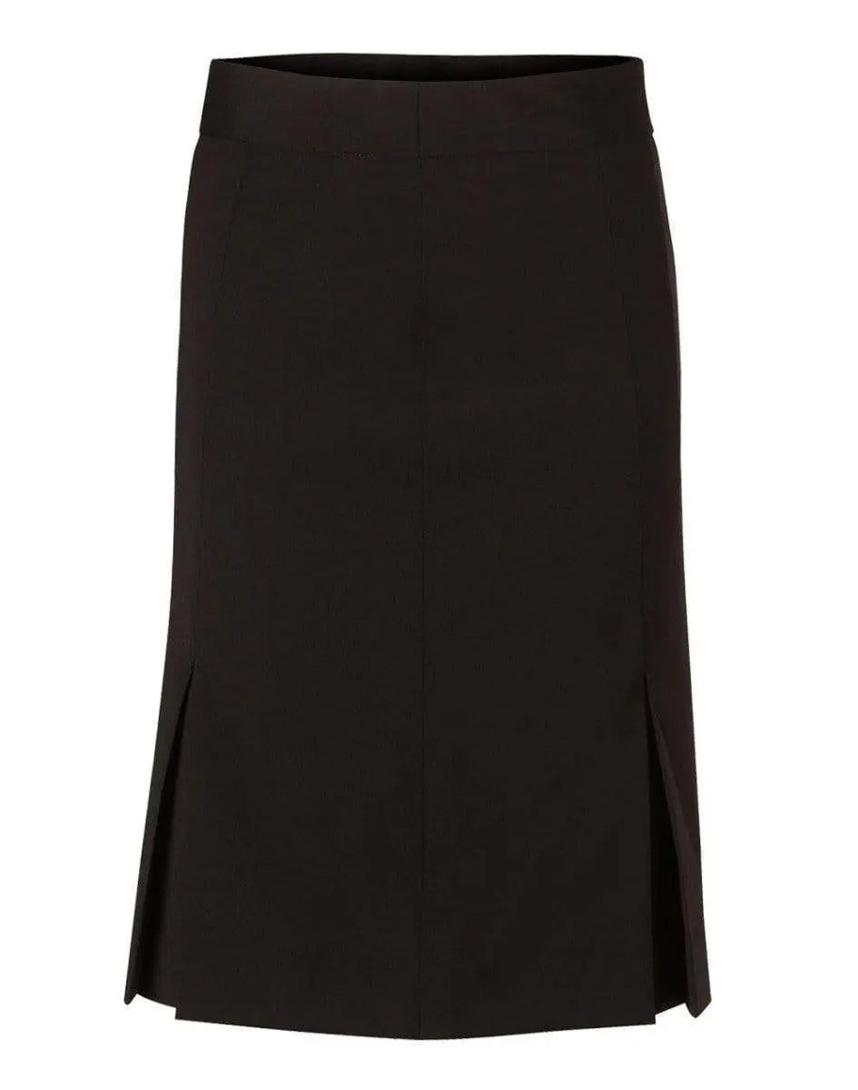 BENCHMARK Women's Wool Blend Strecth Pleated SKirt M9473 Corporate Wear Benchmark Navy 6